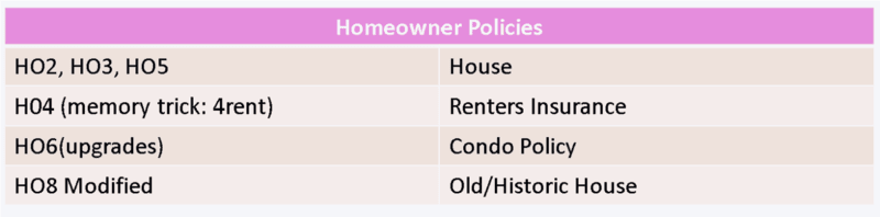 woman-studying Table showing homeowner policies