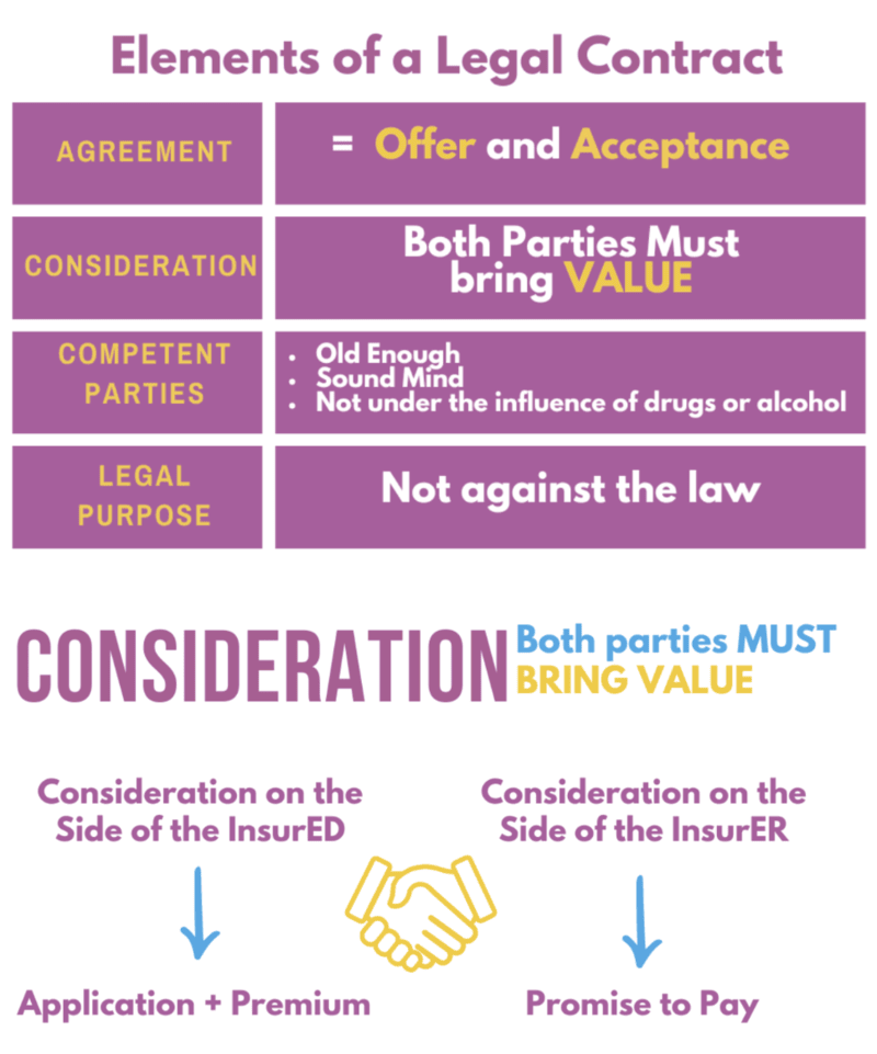 woman-studying Table showing elements of a legal contract